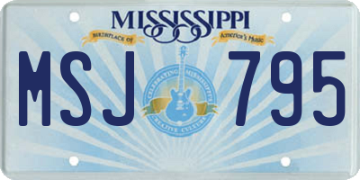 MS license plate MSJ795