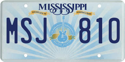 MS license plate MSJ810