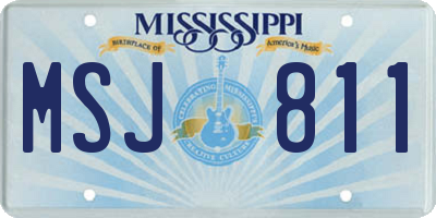 MS license plate MSJ811