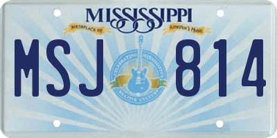 MS license plate MSJ814