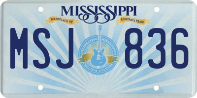MS license plate MSJ836