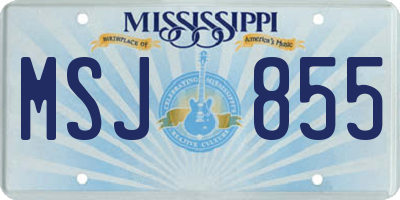 MS license plate MSJ855