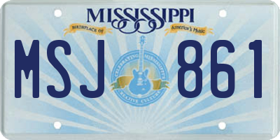 MS license plate MSJ861
