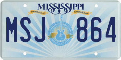 MS license plate MSJ864
