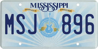 MS license plate MSJ896