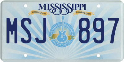 MS license plate MSJ897