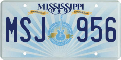 MS license plate MSJ956