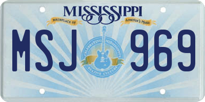 MS license plate MSJ969