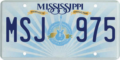 MS license plate MSJ975