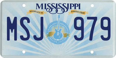 MS license plate MSJ979
