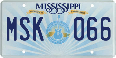 MS license plate MSK066