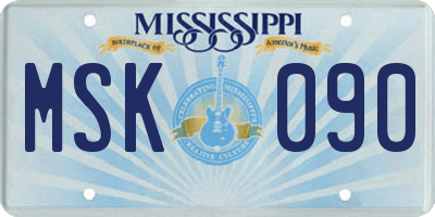 MS license plate MSK090