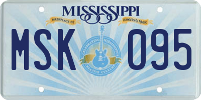 MS license plate MSK095
