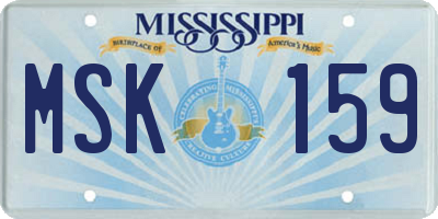 MS license plate MSK159
