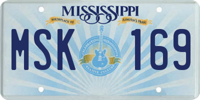 MS license plate MSK169