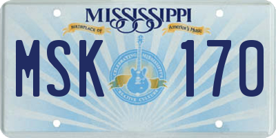 MS license plate MSK170