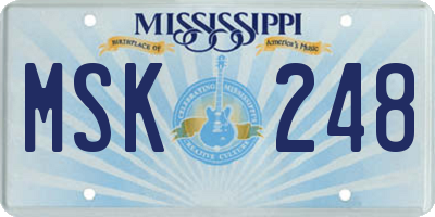 MS license plate MSK248