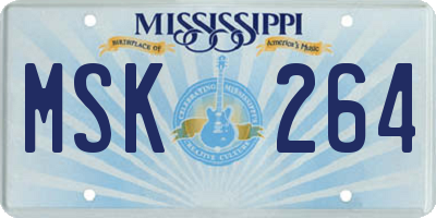 MS license plate MSK264