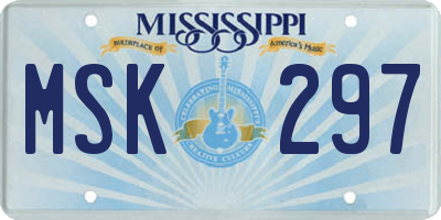 MS license plate MSK297