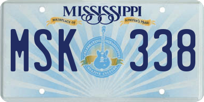 MS license plate MSK338