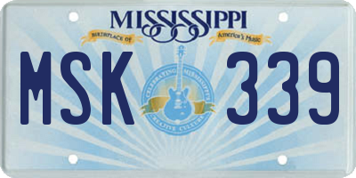 MS license plate MSK339