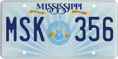 MS license plate MSK356