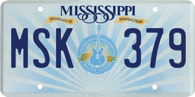 MS license plate MSK379