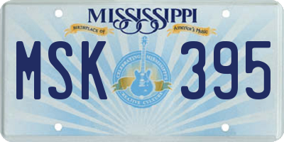 MS license plate MSK395