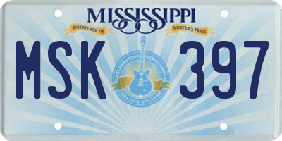 MS license plate MSK397