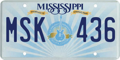 MS license plate MSK436