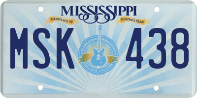 MS license plate MSK438