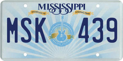 MS license plate MSK439
