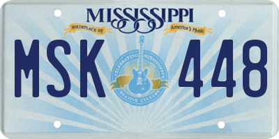 MS license plate MSK448