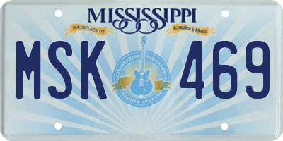 MS license plate MSK469