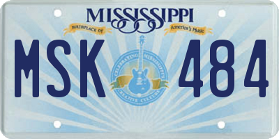 MS license plate MSK484