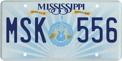 MS license plate MSK556