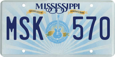 MS license plate MSK570