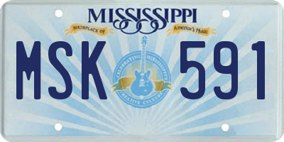 MS license plate MSK591