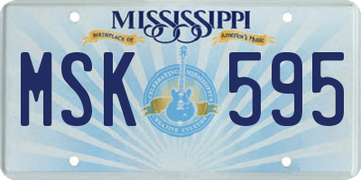 MS license plate MSK595