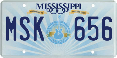 MS license plate MSK656