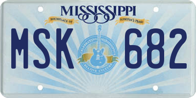 MS license plate MSK682