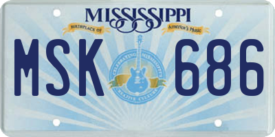 MS license plate MSK686