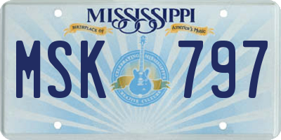 MS license plate MSK797