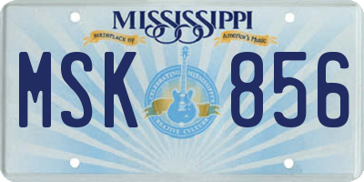 MS license plate MSK856