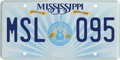 MS license plate MSL095