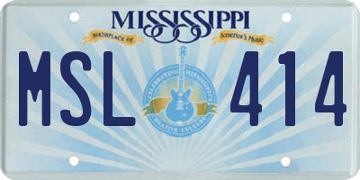 MS license plate MSL414