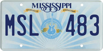 MS license plate MSL483