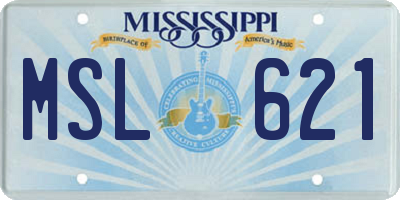 MS license plate MSL621