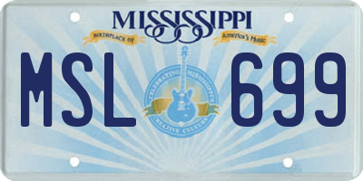 MS license plate MSL699