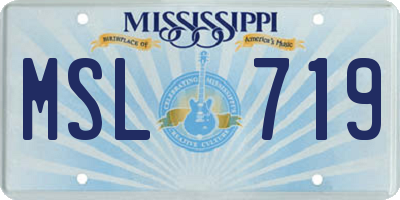 MS license plate MSL719